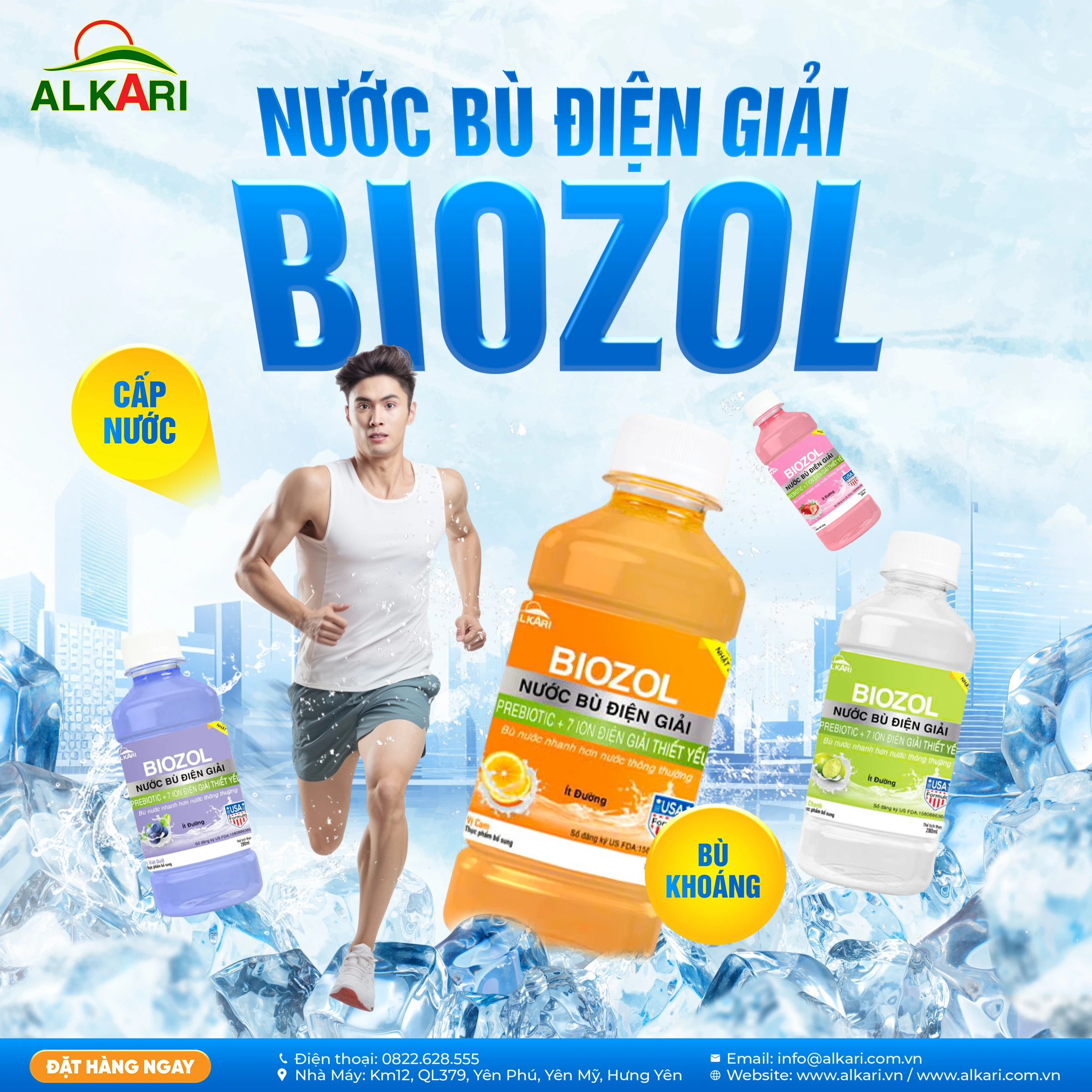 Bổ sung khoáng chất, phục hồi năng lượng nhanh chóng với Nước bù điện giải Biozol